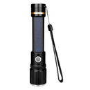 Portable Solar Powered LED Flashlight Safety Torch Light Survival Tool Light