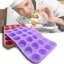 24 Cup Silicone Mini Muffin Bun Cupcake Baking Bakeware Pan Mould Tray M8S5