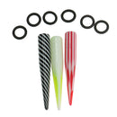 10pcs Acrylic Ear Stretching Taper Plugs Gauge 0 with Double O-ring Piercing