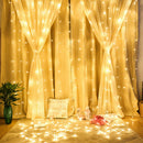 3x3m 300 LED Curtain String Light 8 Modes Fairy Garland Home Decor AC 110V