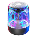 Colorful Light Wireless Speakers Waterproof with Mic Handsfree Bass Black