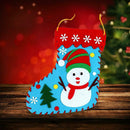 DIY Cloth Christmas Sock Ornament Kindergarten Child Gift Home Decor Random A