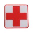 Outdoor First Aid PVC Red Cross Hook Badge Patch