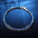 Cubic Zirconia 1 Row Tennis Chain Bracelet Men And Women Jewelry Brass / Co