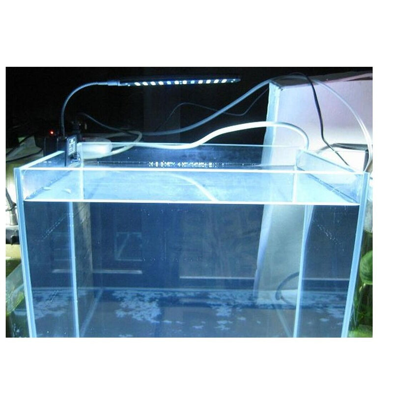 48 LED Aquarium Lamp Fish Tank Water Plant 2 Mode Clip White Blue Light Bulb