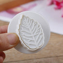 3pcs Cake Rose Leaf shaped mold Plunger Fondant Decorating Cake Cutter Tool OZ