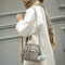 Women Messenger Handbag Shoulder Bag PU Leather Satchel Sling Bag/Grey