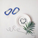 2 x Camp D shaped blue 5mm diameter aluminum alloy snap hook J8O4