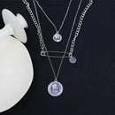 Multi layer Pendant  Metal  Long Chain Necklace Punk Women men Jewelry Gift .3C