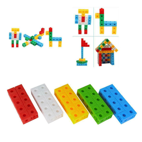 50Pcs/Set Math Link Cubes, Mathematics Learning Tool & Educational Teacher
