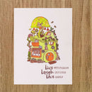 Mushroom House Transparent Stamps For Diy Scrapbooking Album Paper Cards JR