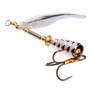 8.7cm Hard Metal Fishing Lure Spinner Bait Spoon Tackle Bass Crankbait Hooks 10g