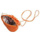 Mini Sunflower Tote Handbag Clutch Purse Single Shoulder Beach Straw grass