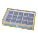 Glass Lidded Jewelry Box Bracelet Keepsake Decorative Display Tray Clear Box