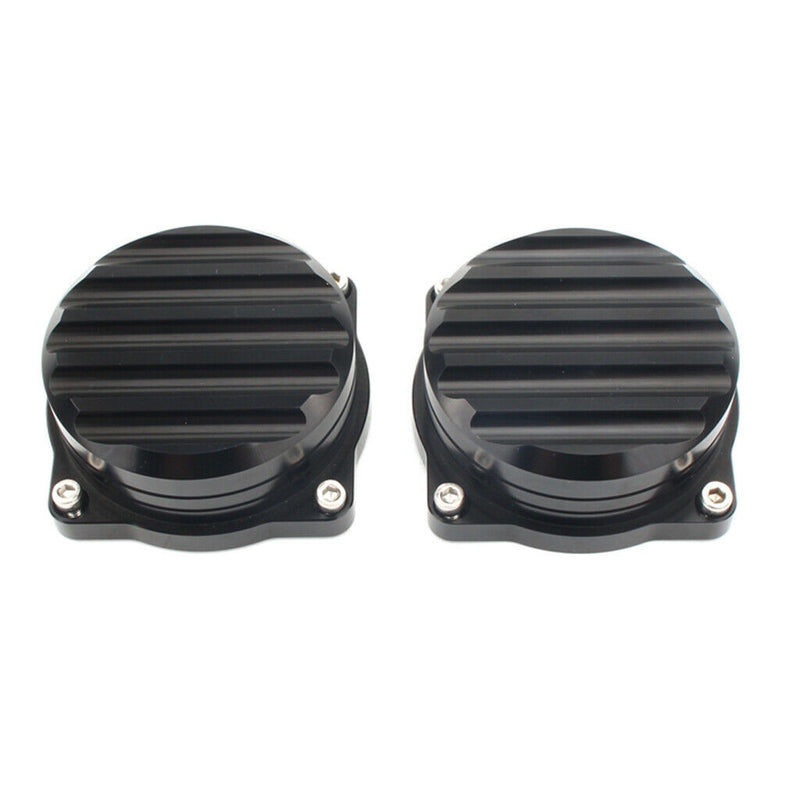 2x Motorcycle Injection Carburetor Cover Lid CNC Carb Tops for Triumph Black