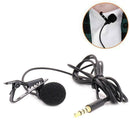 Portable Lavalier Microphone 3.5mm Lapel Clip-on Mic for DSLR Camera Smartp Top