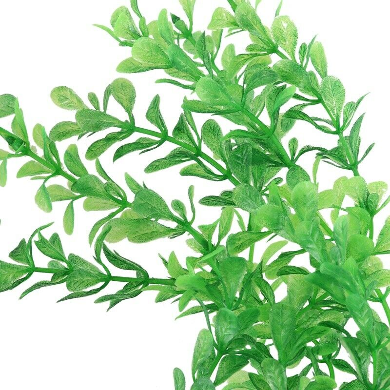 20" Height Aquarium Decorative Green Plastic Simulation Floating Plant Gras R8R3