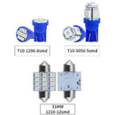 13x Blue Car LED Lights Interior Package Kit for Dome License Plate Lamp BuSEAU