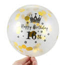 5Pc 12 Inch Confetti Balloons Latex Birthday Balloons 16Th Years Old Annive