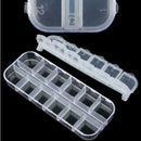 3x 12 Slots Plastic Storage Box Jewel Craft Nail Arts Beads Container Organizer