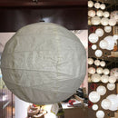 Hanging lampshade, white, paper, 45 x 45 x 45 cm
