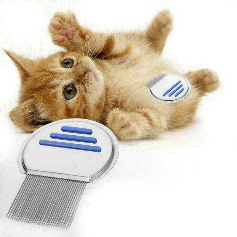 Pet Dog Cat Stainless Steel Comb Puppy Fur Hair Rake Grooming Trimmer Usefu B3B0