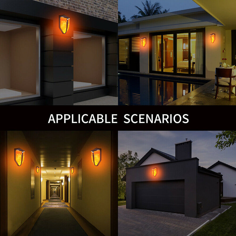 LED Solar Wall Light Waterproof Human Body Induction for Outdoor Decoration A