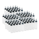 Lot 100x Plastic Empty Liquid Solvent Bottles with Twist Top Caps Leak proof
