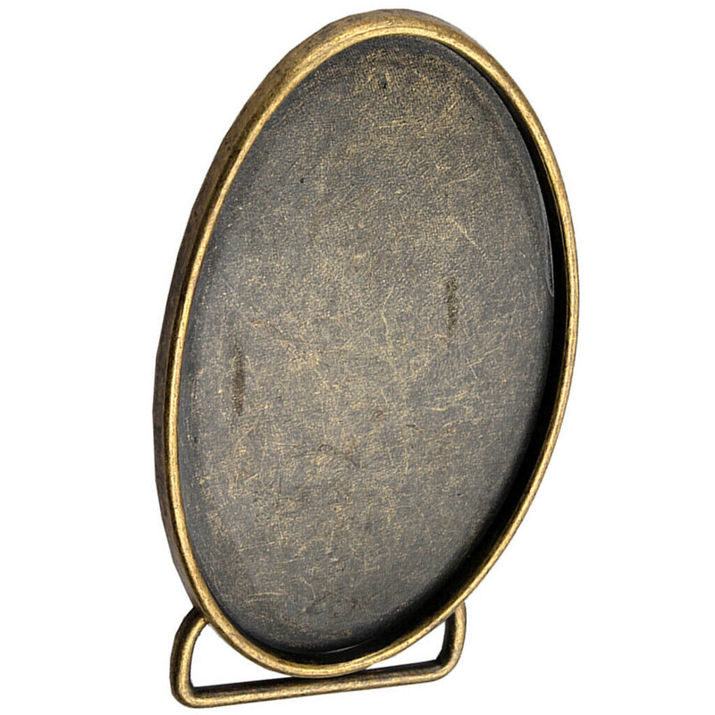 Western Cowboy White Oval Belt Buckle DIY Accessories Jeans Belts