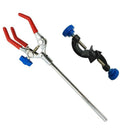Lab Clamp 3 Prong Finger Style Rubber-Coated Head a Black Laboratory Stand