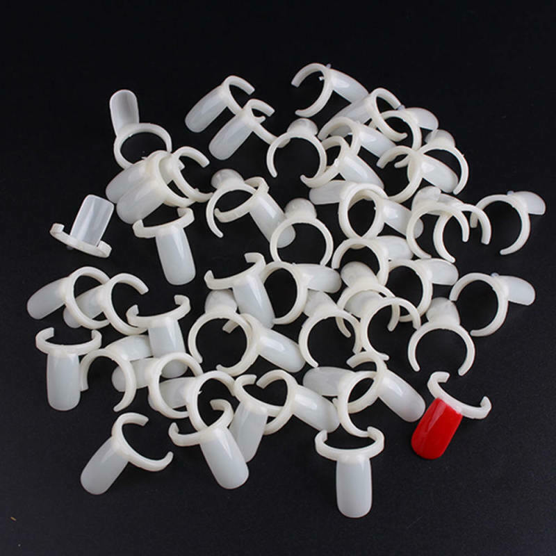 Lots 50X Polish UV Gel Color Pops Display Nail DIY Art Ring Nails Tips  FJT