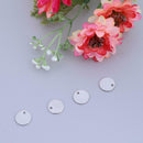 100pcs Round Tags Stainless Steel Stamping Blanks Charm Pendant DIY Jewelry