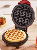 Mini Electric Waffle Maker Round Non-stick Baking Breakfast Egg Cake Frying Pan