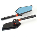 Motorcycle Mirrors Blue Glass 8mm 10mm Rear View Handlebar Side Mirror for