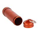Aluminum Alloy Waterproof Case First-Aid Medicine Bottle with Key Ring