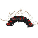 10 Wood Mini Chalkboard Hanging Tag Wedding Gifts Party Favors w/ Red Heart