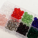 300pcs Mixed Colors 8mm Crystal Glass Rondelle Faceted Loose Spacer Beads