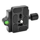 Clamp Quick Release Plate with 1/4-3/8 Screw Adapter for Ball Head Tripod