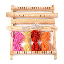 Weaving Loom - 23 x 7 cm Multi-Craft Wooden Weaving Loom with Mixed Yarns,