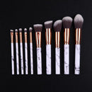 10pcs Marbling Makeup Brushes Set Powder Foundation Eyeshadow Cosmetic Tool