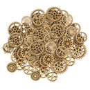 200pcs Mixed Size Natural Hollow Gear Unfinished Wood Pieces Embellishment