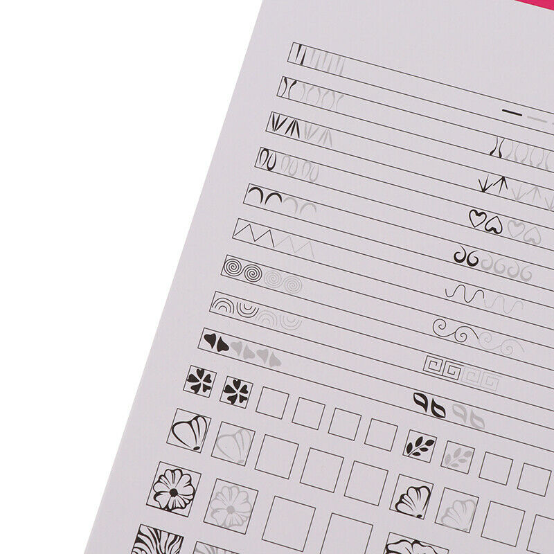 12pcs/set Drawing Nail Art Practice Learning Template Painting Guide Paper SEAU