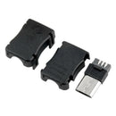 New 10Pcs DIY Micro USB 5 Pin Male Connector Port Solder Plug Plastic Cover