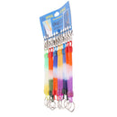 12pcs Plastic Spiral Key Chain Stretchable String Keyring Key  Craft
