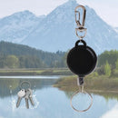 Fishing Zinger Retractor Key Ring Holder Retractable 60cm Anti Lost Steel Cable