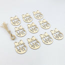 10pcs/bag DIY Wooden Clip Christmas Tree Pendant Handmade Pendant Gifts (B) A
