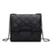 Women PU Leather Messenger Bag Chain Small Shoulder Satchel Bags (Black)
