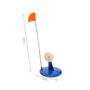 Outdoor Durable ABS Winter Ice Fishing Rod Blue Flag Handfree Compact Polel