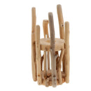 Glass Planter Tube Vase with Retro Solid Wooden Stand Creative Design
