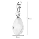 5pcs Clear Crystal Acrylic Beads Pendant Top Chandelier Wedding Decor